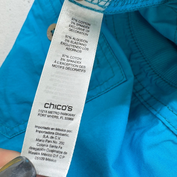 Women's Chico's Crop Pants Size 4 Blue - Picture 5 of 8